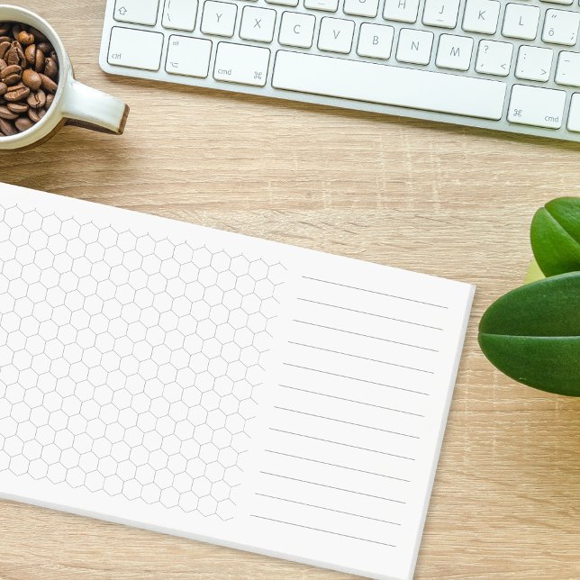 Motif Hexagon Chimie organique Post-it Notes (Hexagon Pattern Organic Chemistry Notes)