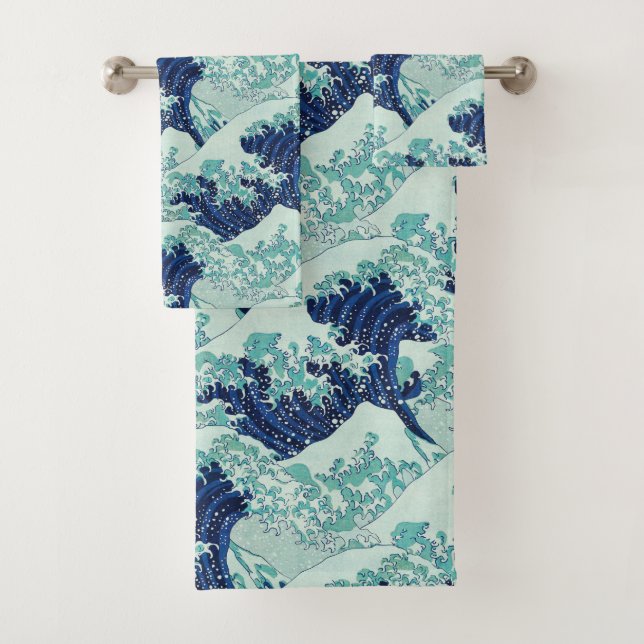 Motif Hokusai Blue Waves (En situation)