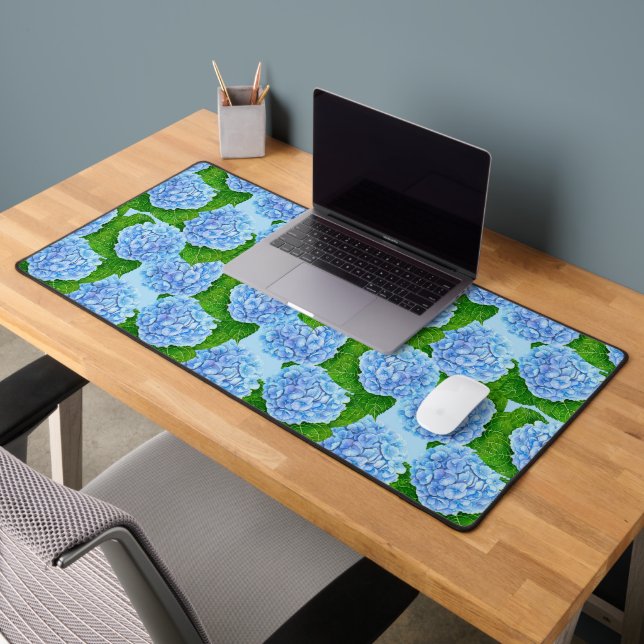 Motif hydrangée bleu (Bureau 2)