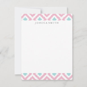 Motif Ikat de menthe rose pâle