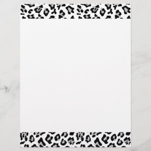 Motif imprimé animalier léopard gris noir