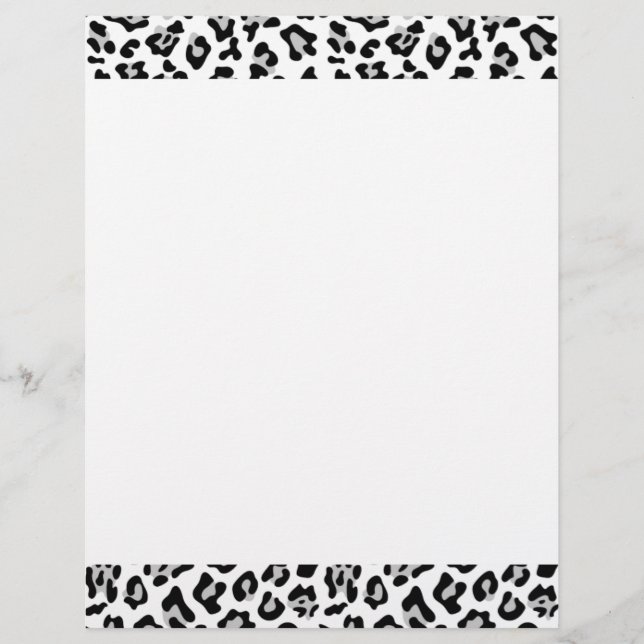 Motif imprimé animalier léopard gris noir (Devant)