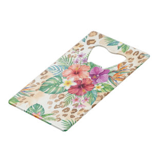 Motif imprimé léopard floral tropical