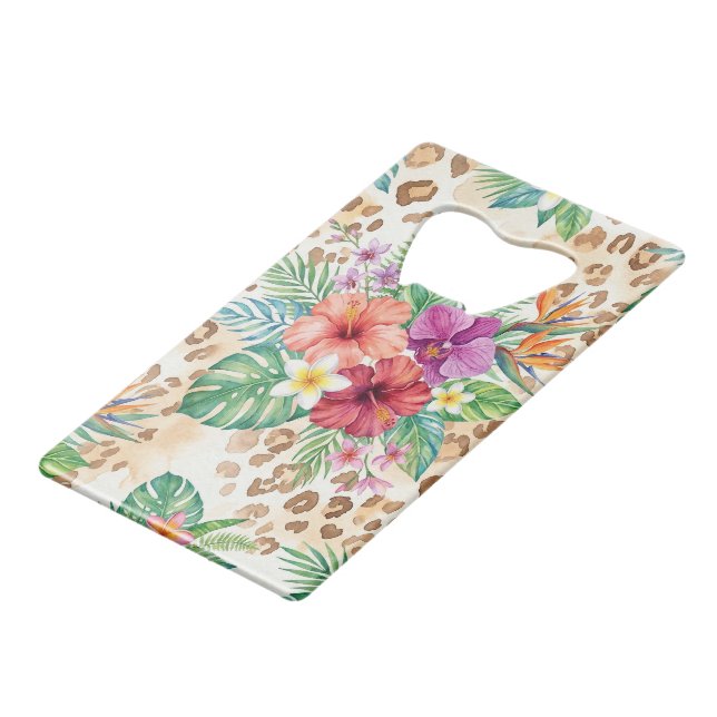 Motif imprimé léopard floral tropical (Devant Angle)