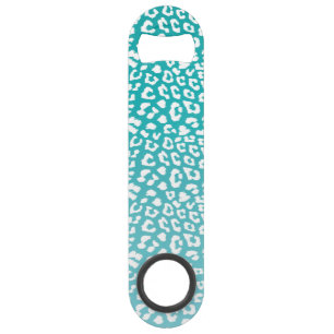 Motif imprimé léopard turquoise