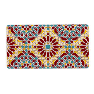 Motif islamique géométrique étiquette maritime