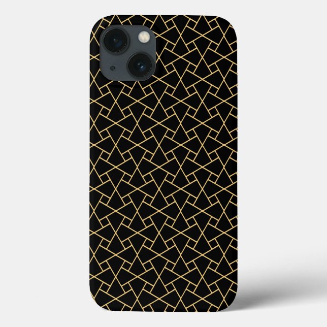 Motif islamique noir, or : coque ipad-Coque (Verso)