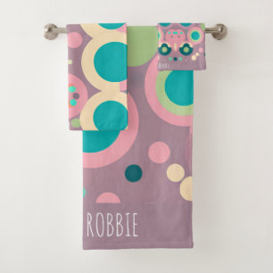 Motif isométrique Kawai Circle Rose Navy