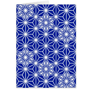 Motif japonais Asanoha - bleu cobalt