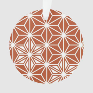 Motif japonais Asanoha - terre cuite