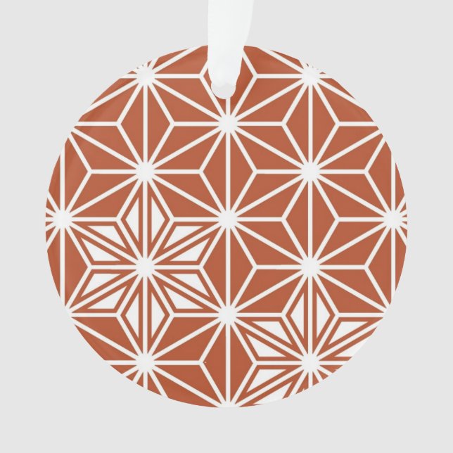 Motif japonais Asanoha - terre cuite (devant)