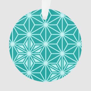 Motif japonais Asanoha - turquoise