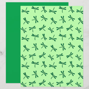 Motif japonais de libellules, Jade vert clair