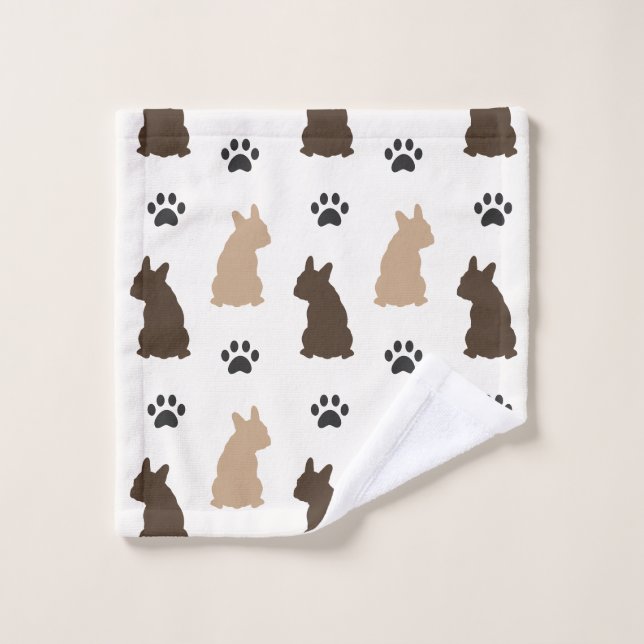 Motif joli Bouledogue français (Gant de toilette)