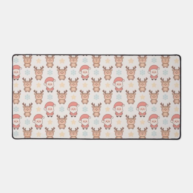 Motif joli de Père Noël et de rennes (Recto)