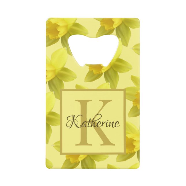 Motif jonquille jaune Nom du monogramme (Devant)