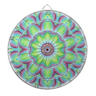 Motif kaléidoscope bleu violet Cible de flechettes