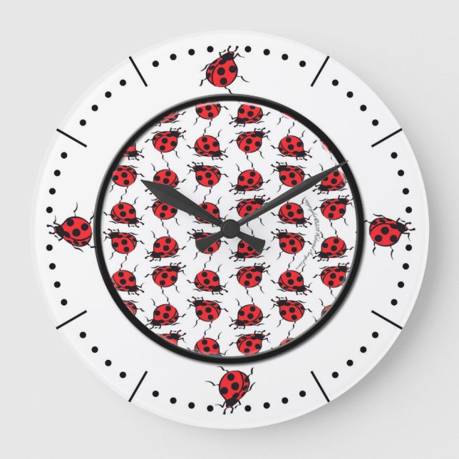 Motif Ladybug grande horloge (Recto)