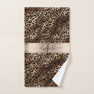 Motif léopard Bronze Noir Monogramme