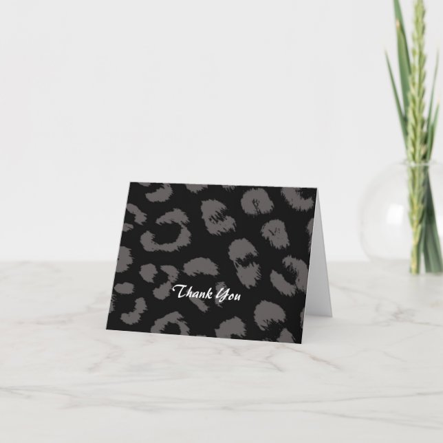 Motif léopard noir et gris Merci (Devant)