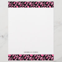 Motif léopard rose