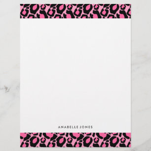 Motif léopard rose