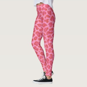 Motif léopard rose Imprimer Leggings