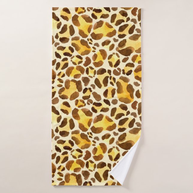 Motif léopard sans eau (Serviette de bain)