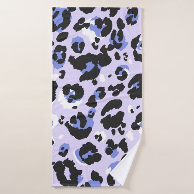 Motif léopard sans soudure. Texture de la peau de  (Serviette de bain)