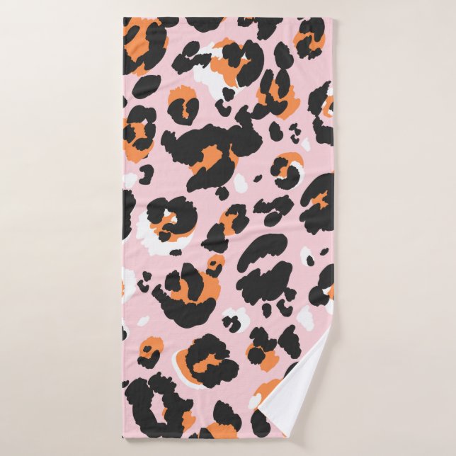 Motif léopard sans soudure. Texture leo classique. (Serviette de bain)