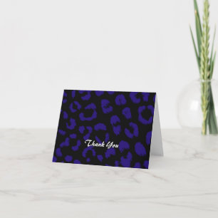 Motif léopard violet et noir Merci