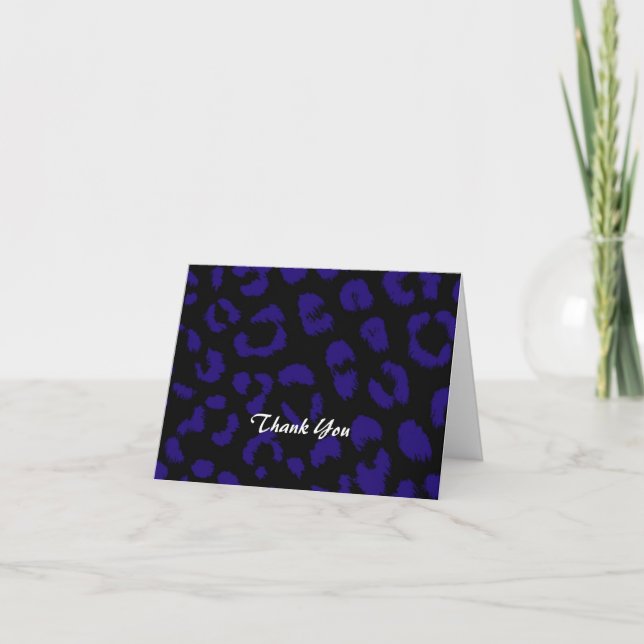 Motif léopard violet et noir Merci (Devant)