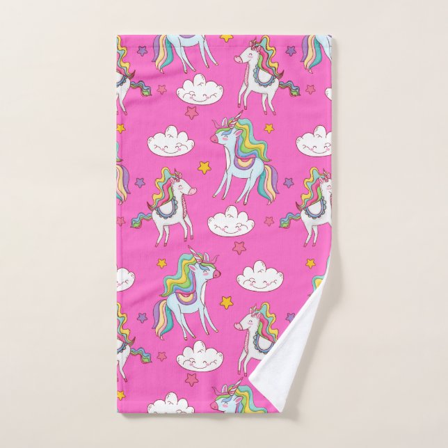 Motif licorne drôle mignonne (Serviette à main)