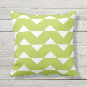 Motif Lime Green Outdoor Coussins ZigZag