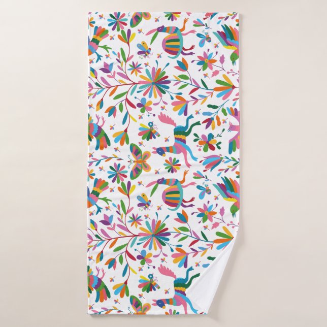 Motif lumineux à l'ottomi mexicain (Serviette de bain)