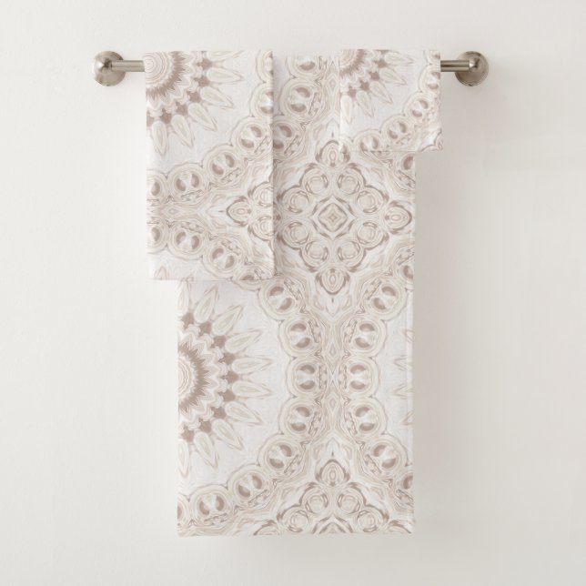 Motif Mandala Beige et Crème (En situation)