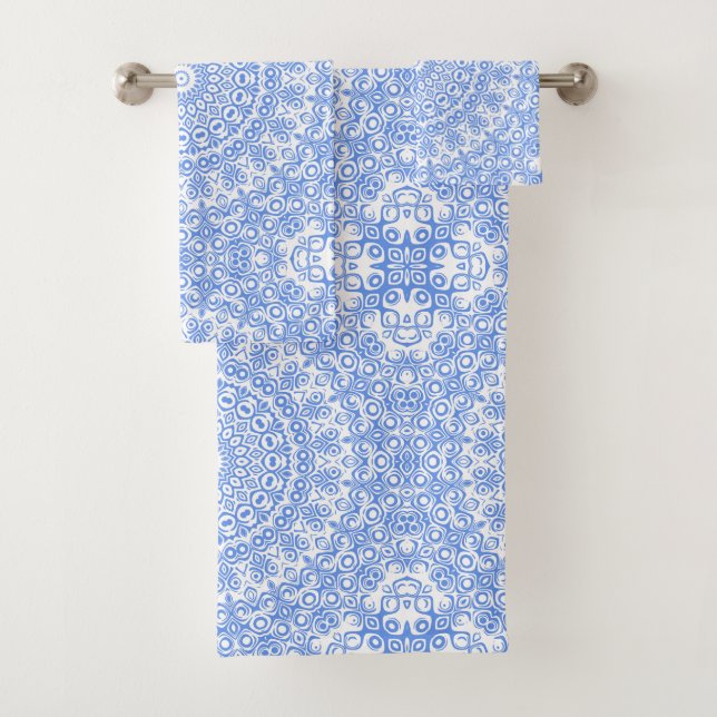 Motif Mandala Bleu Centaurée (En situation)