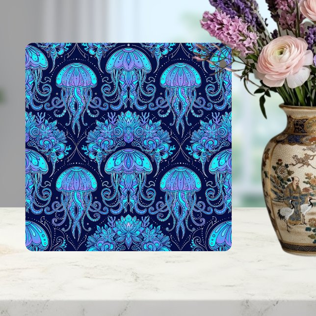 Motif Mandala de Méduse Carreaux Graphiques Bleu V (Créateur téléchargé)