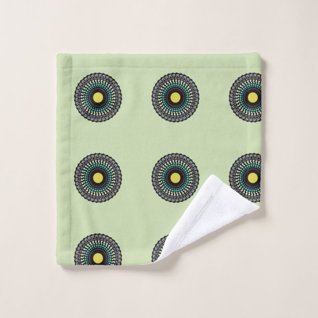 Motif mandala floral sans couture (Gant de toilette)