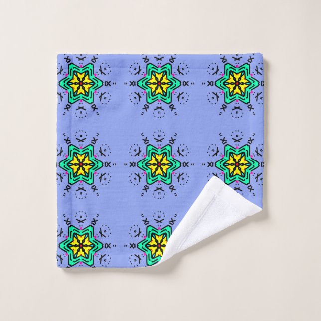 Motif mandala floral sans couture (Gant de toilette)