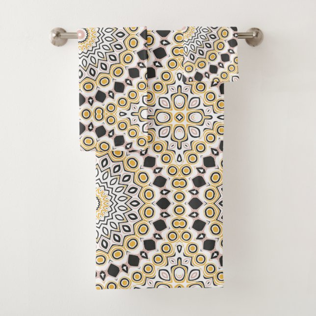 Motif Mandala Golden et Charcoal (En situation)