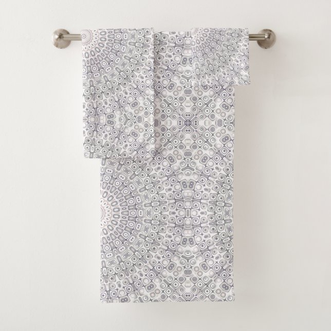 Motif Mandala Gris et Lilas (En situation)