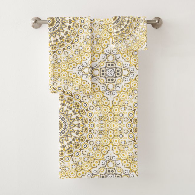 Motif Mandala Jaune Doré (En situation)
