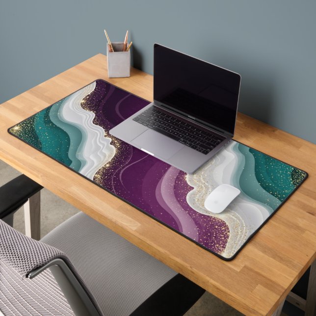 Motif Marbre Paillettes Or Luxe (Bureau 2)