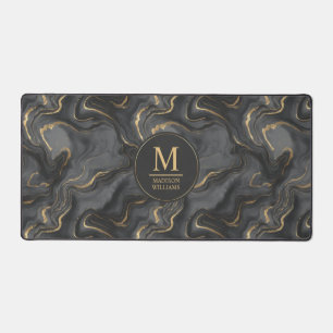 Motif marbre personnalisé gris noir et or pailleté