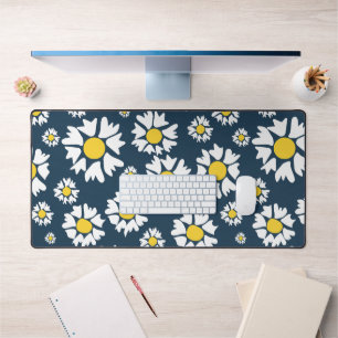 Motif marguerrier, motif floral, marguerites blanc