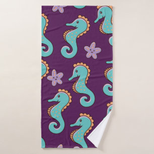 motif marin enfantin sans soudure avec hippocampes