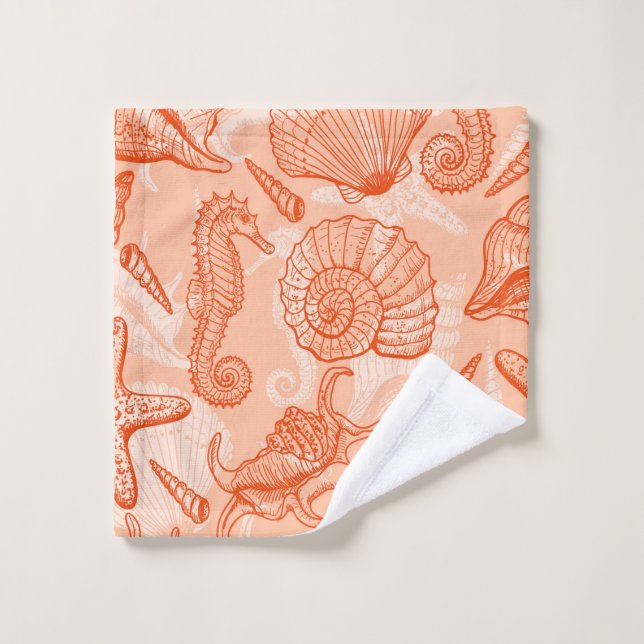 Motif marin sans soudure (Gant de toilette)