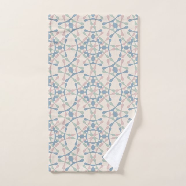 Motif marocain 2 (rose et bleu) (Serviette à main)