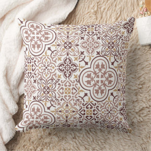 Motif marocain en tuiles jetez oreiller